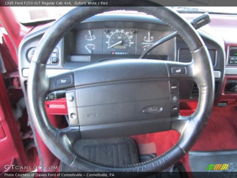 Oxford White / Red 1995 Ford F150 XLT Regular Cab 4x4