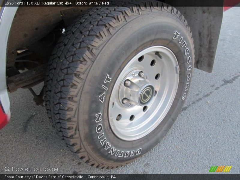Oxford White / Red 1995 Ford F150 XLT Regular Cab 4x4