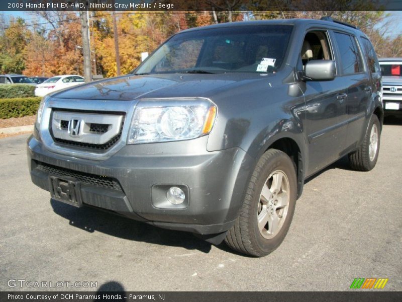 Nimbus Gray Metallic / Beige 2009 Honda Pilot EX 4WD