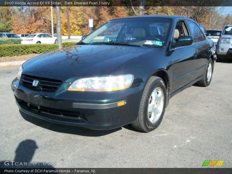 Dark Emerald Pearl / Ivory 2000 Honda Accord EX V6 Sedan