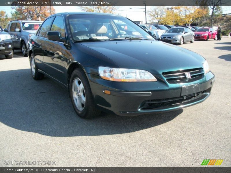 Dark Emerald Pearl / Ivory 2000 Honda Accord EX V6 Sedan