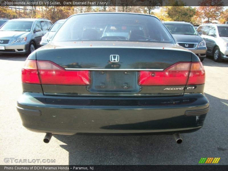 Dark Emerald Pearl / Ivory 2000 Honda Accord EX V6 Sedan