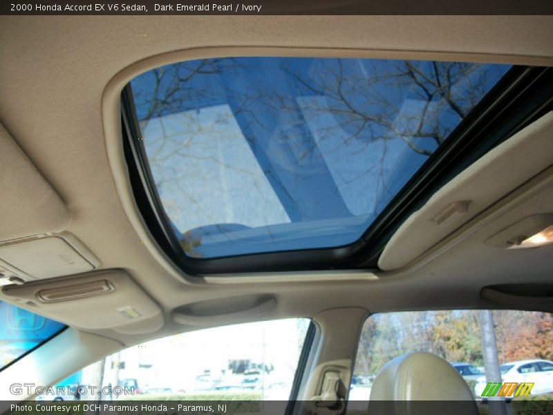 Dark Emerald Pearl / Ivory 2000 Honda Accord EX V6 Sedan