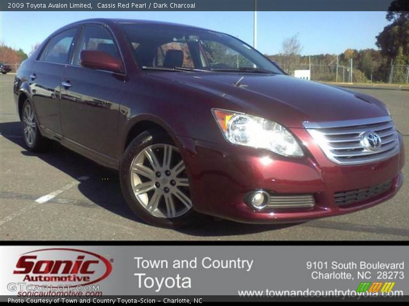 Cassis Red Pearl / Dark Charcoal 2009 Toyota Avalon Limited