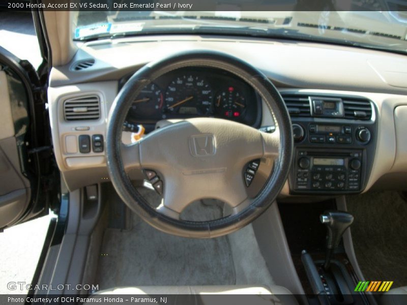 Dark Emerald Pearl / Ivory 2000 Honda Accord EX V6 Sedan