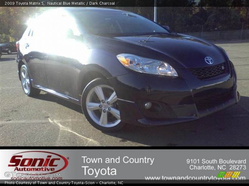 Nautical Blue Metallic / Dark Charcoal 2009 Toyota Matrix S