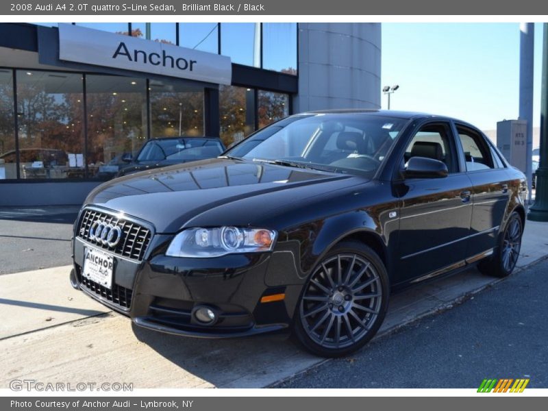 Brilliant Black / Black 2008 Audi A4 2.0T quattro S-Line Sedan