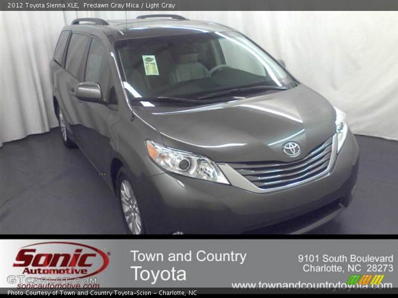 Predawn Gray Mica / Light Gray 2012 Toyota Sienna XLE