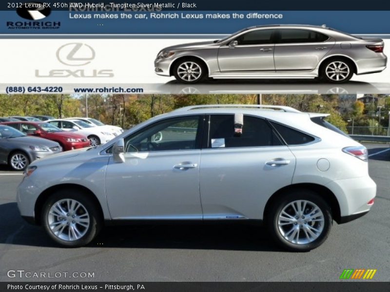 Tungsten Silver Metallic / Black 2012 Lexus RX 450h AWD Hybrid