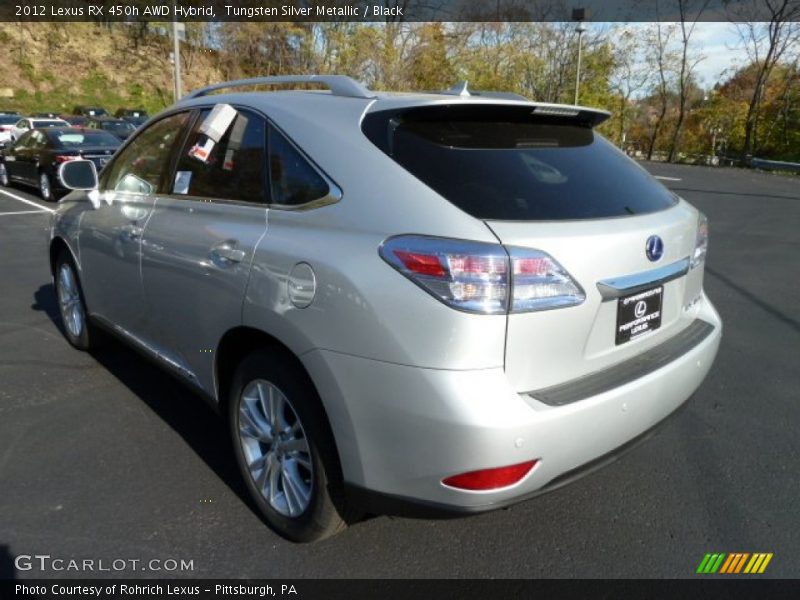 Tungsten Silver Metallic / Black 2012 Lexus RX 450h AWD Hybrid