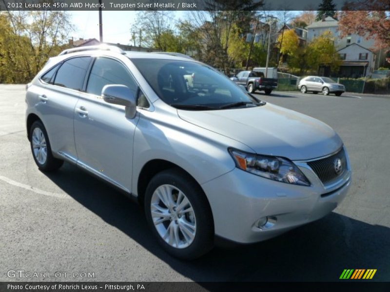 Tungsten Silver Metallic / Black 2012 Lexus RX 450h AWD Hybrid