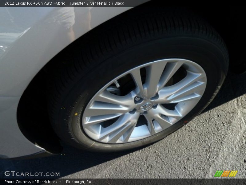 Tungsten Silver Metallic / Black 2012 Lexus RX 450h AWD Hybrid
