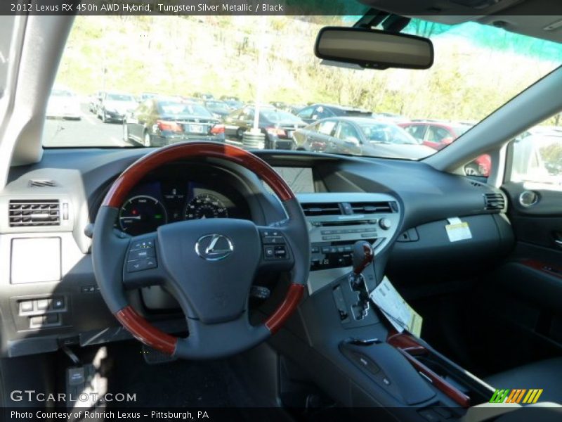 Tungsten Silver Metallic / Black 2012 Lexus RX 450h AWD Hybrid
