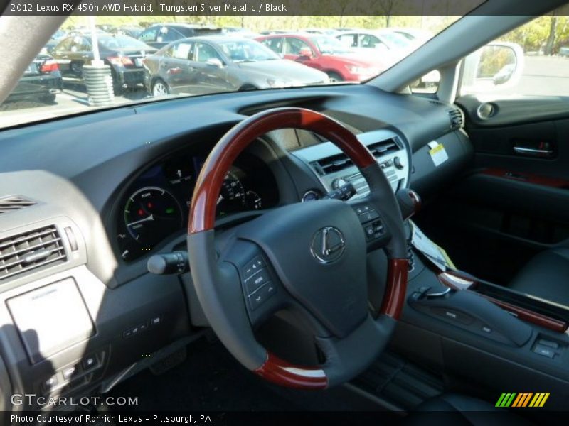 Tungsten Silver Metallic / Black 2012 Lexus RX 450h AWD Hybrid