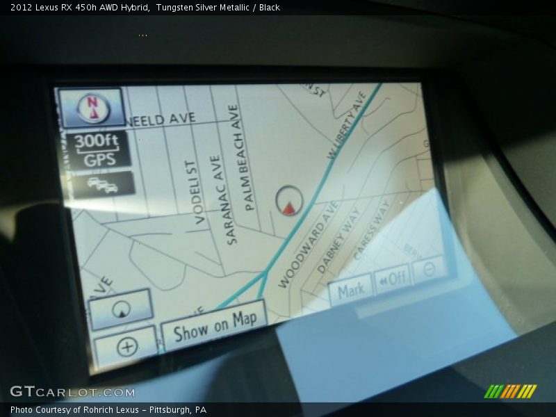 Tungsten Silver Metallic / Black 2012 Lexus RX 450h AWD Hybrid