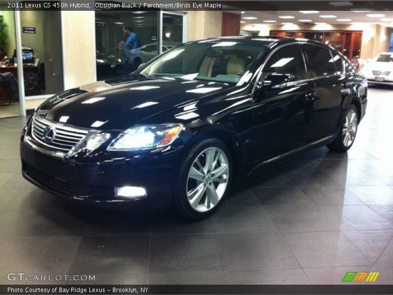 Obsidian Black / Parchment/Birds Eye Maple 2011 Lexus GS 450h Hybrid