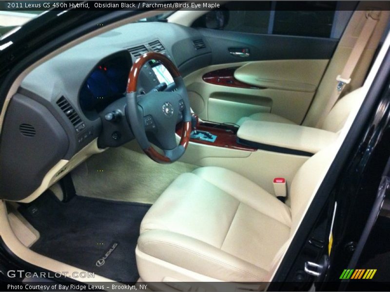 Obsidian Black / Parchment/Birds Eye Maple 2011 Lexus GS 450h Hybrid