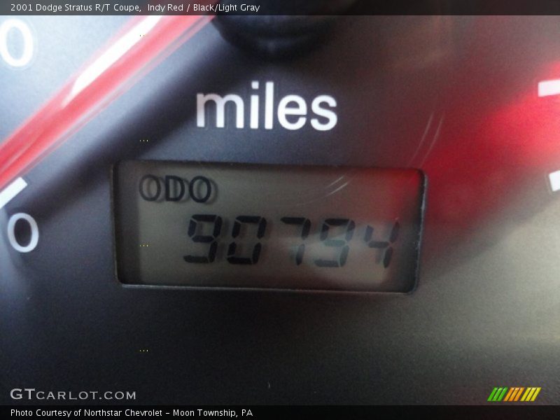 Indy Red / Black/Light Gray 2001 Dodge Stratus R/T Coupe