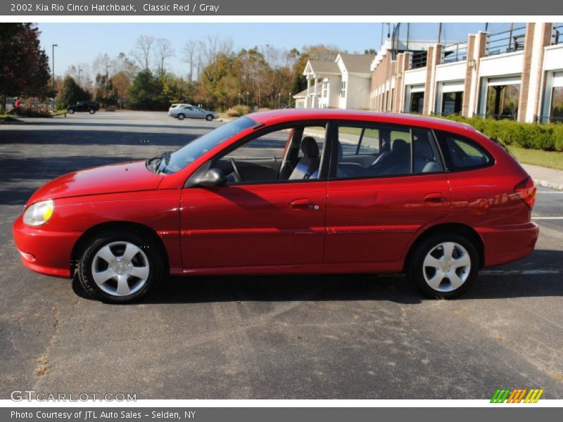 Classic Red / Gray 2002 Kia Rio Cinco Hatchback