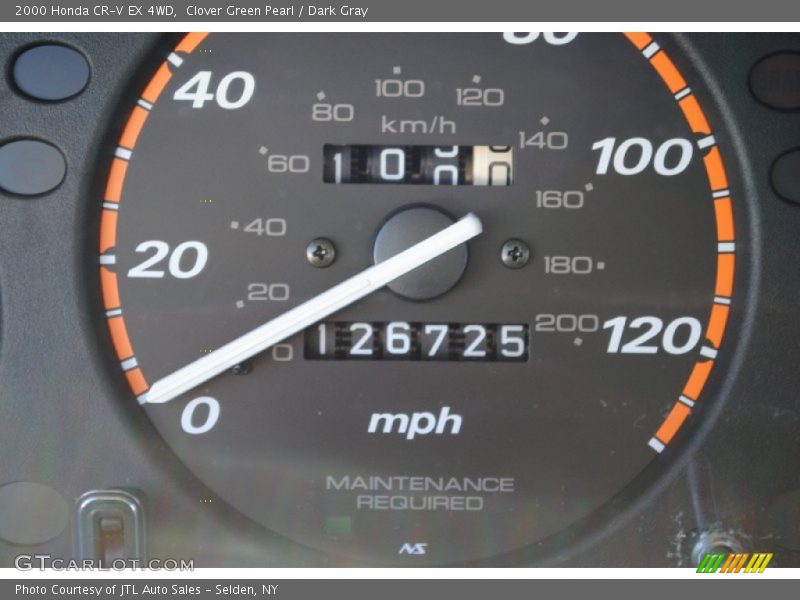 Clover Green Pearl / Dark Gray 2000 Honda CR-V EX 4WD