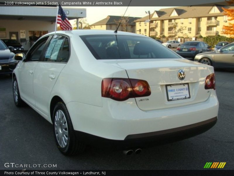 Campanella White / Anthracite Black 2008 Volkswagen Jetta S Sedan