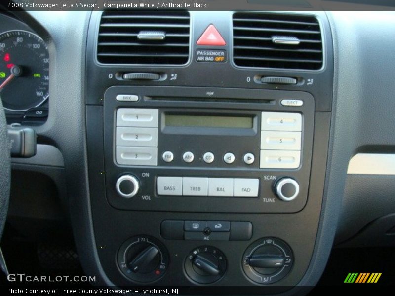 Campanella White / Anthracite Black 2008 Volkswagen Jetta S Sedan