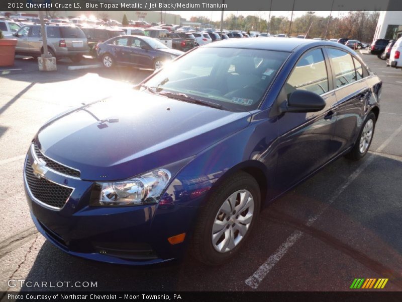 Blue Topaz Metallic / Jet Black/Medium Titanium 2012 Chevrolet Cruze LS