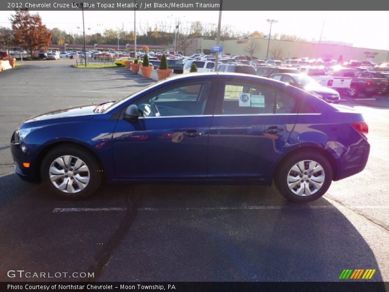 Blue Topaz Metallic / Jet Black/Medium Titanium 2012 Chevrolet Cruze LS