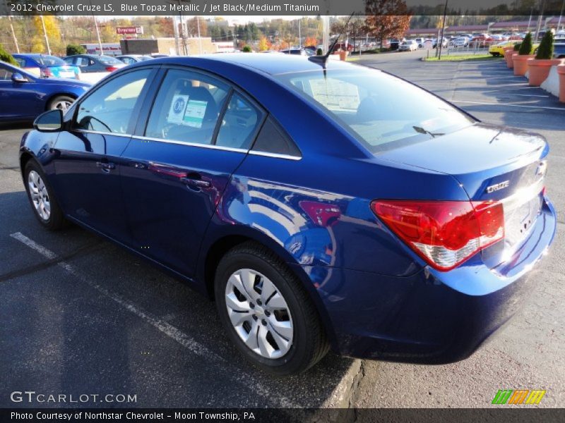 Blue Topaz Metallic / Jet Black/Medium Titanium 2012 Chevrolet Cruze LS