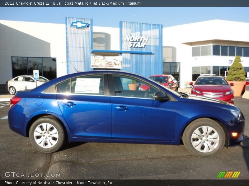 Blue Topaz Metallic / Jet Black/Medium Titanium 2012 Chevrolet Cruze LS