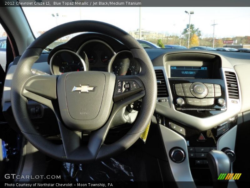 Blue Topaz Metallic / Jet Black/Medium Titanium 2012 Chevrolet Cruze LS