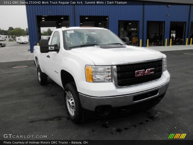 Summit White / Dark Titanium 2011 GMC Sierra 2500HD Work Truck Regular Cab 4x4