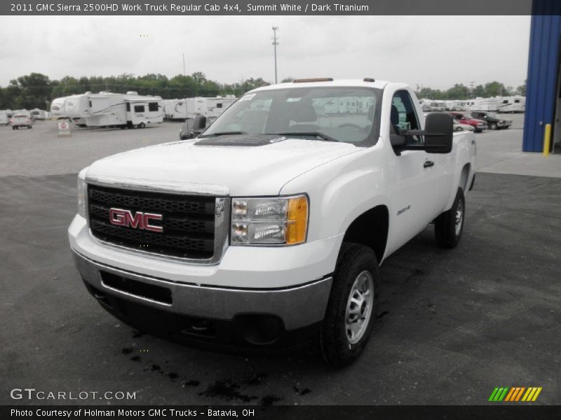 Summit White / Dark Titanium 2011 GMC Sierra 2500HD Work Truck Regular Cab 4x4