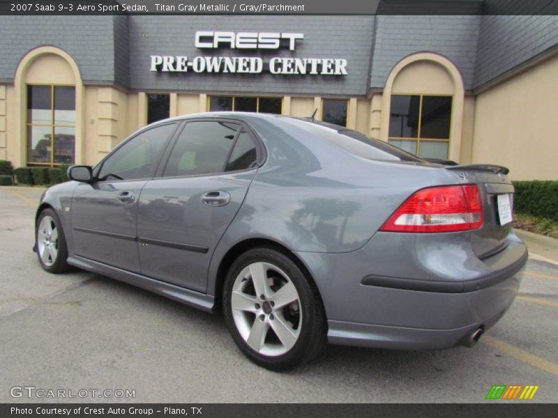 Titan Gray Metallic / Gray/Parchment 2007 Saab 9-3 Aero Sport Sedan