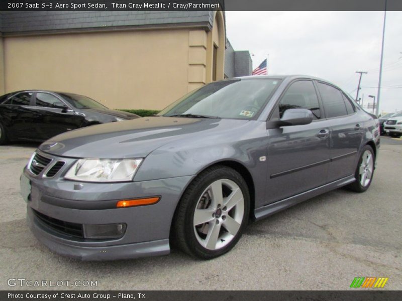 Titan Gray Metallic / Gray/Parchment 2007 Saab 9-3 Aero Sport Sedan