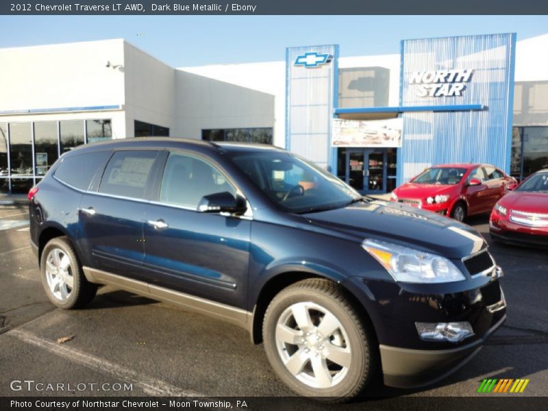 Dark Blue Metallic / Ebony 2012 Chevrolet Traverse LT AWD