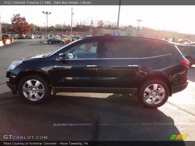 Dark Blue Metallic / Ebony 2012 Chevrolet Traverse LT AWD