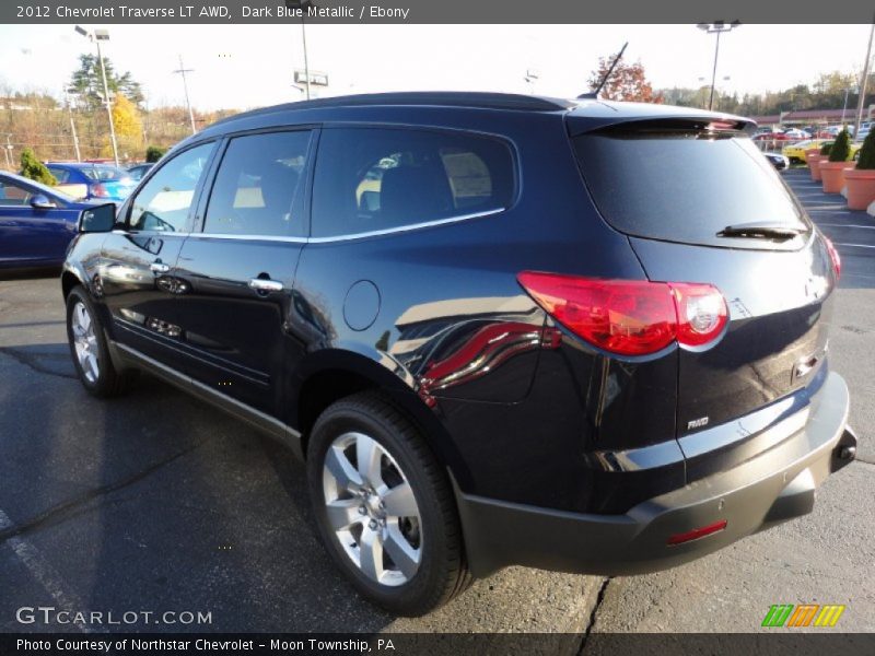 Dark Blue Metallic / Ebony 2012 Chevrolet Traverse LT AWD