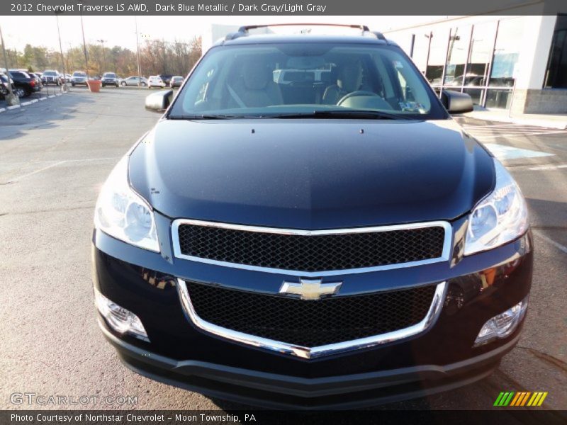 Dark Blue Metallic / Dark Gray/Light Gray 2012 Chevrolet Traverse LS AWD