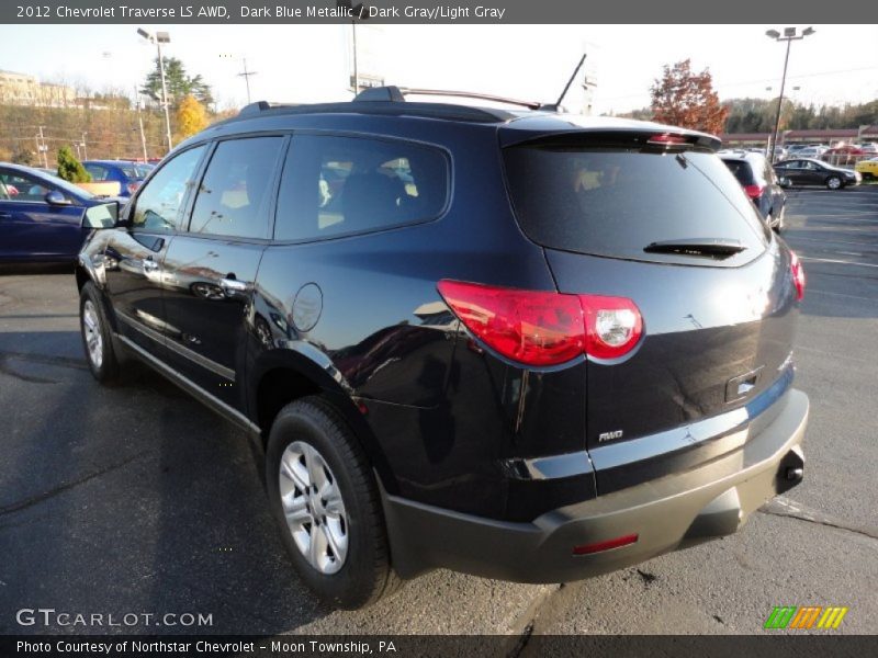 Dark Blue Metallic / Dark Gray/Light Gray 2012 Chevrolet Traverse LS AWD