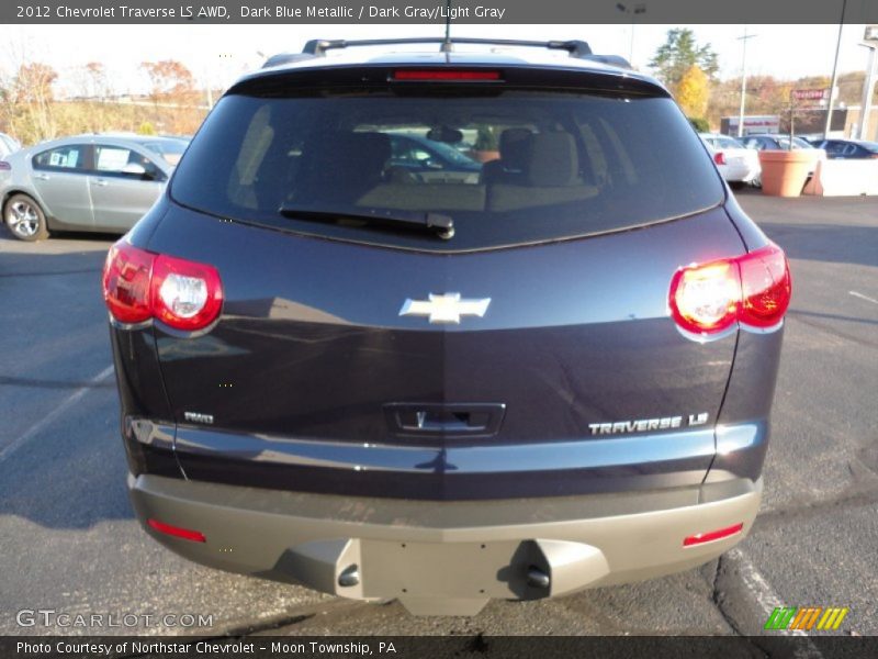 Dark Blue Metallic / Dark Gray/Light Gray 2012 Chevrolet Traverse LS AWD