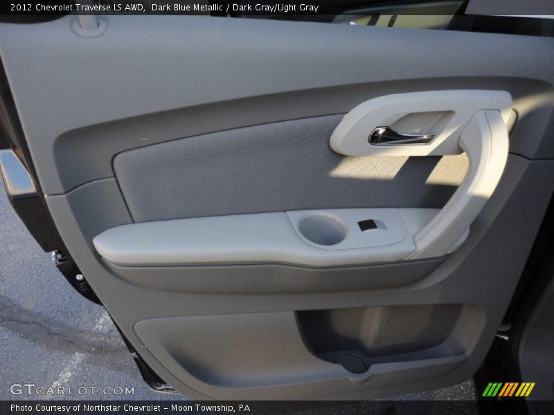 Dark Blue Metallic / Dark Gray/Light Gray 2012 Chevrolet Traverse LS AWD