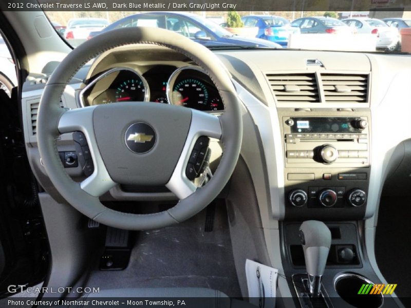 Dark Blue Metallic / Dark Gray/Light Gray 2012 Chevrolet Traverse LS AWD