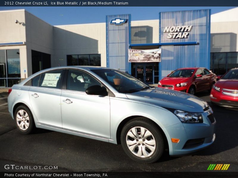 Ice Blue Metallic / Jet Black/Medium Titanium 2012 Chevrolet Cruze LS