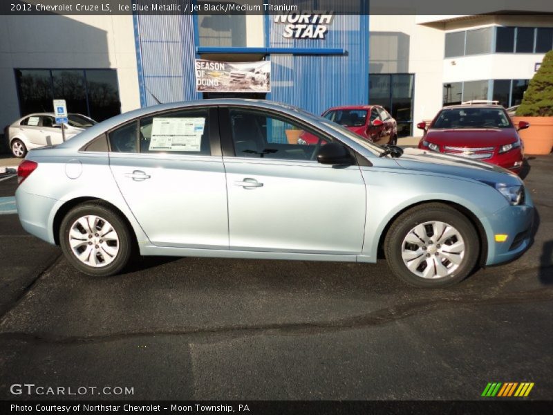 Ice Blue Metallic / Jet Black/Medium Titanium 2012 Chevrolet Cruze LS