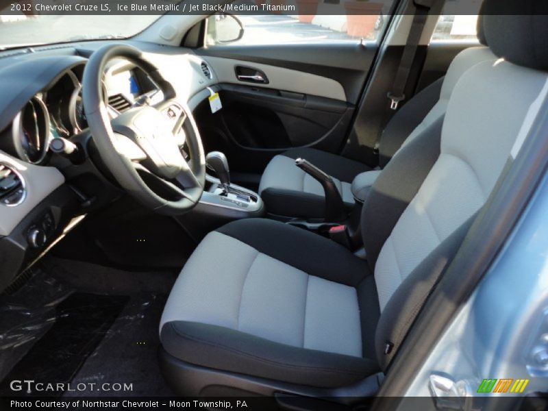 Ice Blue Metallic / Jet Black/Medium Titanium 2012 Chevrolet Cruze LS