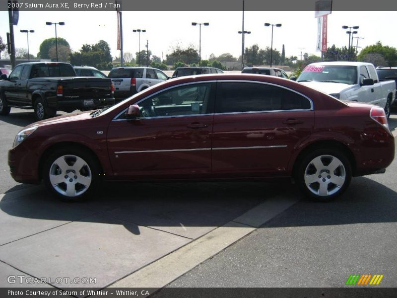 Berry Red / Tan 2007 Saturn Aura XE