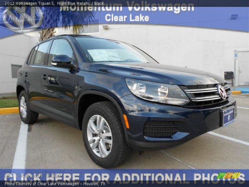 Night Blue Metallic / Black 2012 Volkswagen Tiguan S