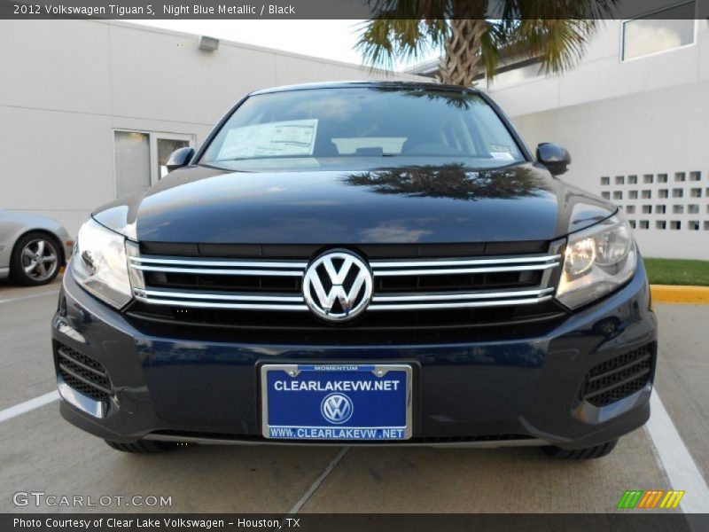 Night Blue Metallic / Black 2012 Volkswagen Tiguan S