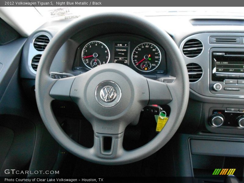 Night Blue Metallic / Black 2012 Volkswagen Tiguan S